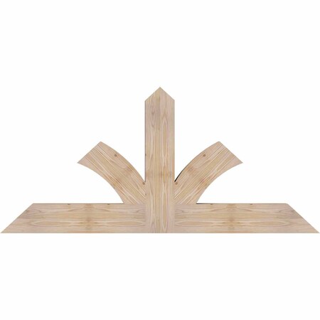 Ekena Millwork Richland Smooth Timber Gable Bracket, Douglas Fir, 60"W x 27"H x 3 1/2"D x 5 1/2"F, 11/12 Pitch GBW060X27X0406RIC00SDF
